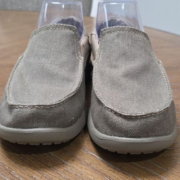 Crocs Santa Cruz II Loafers Youth Size J5 Unisex Khaki Slip on Shoes 204025 nwot - Picture 2 of 9